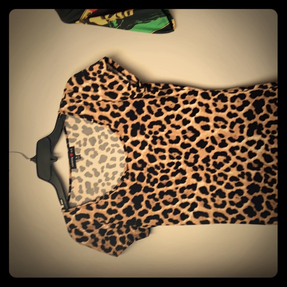 LEOPARD DRESS  (M) BOB MARLEY DRESS (M) GREEN (10)